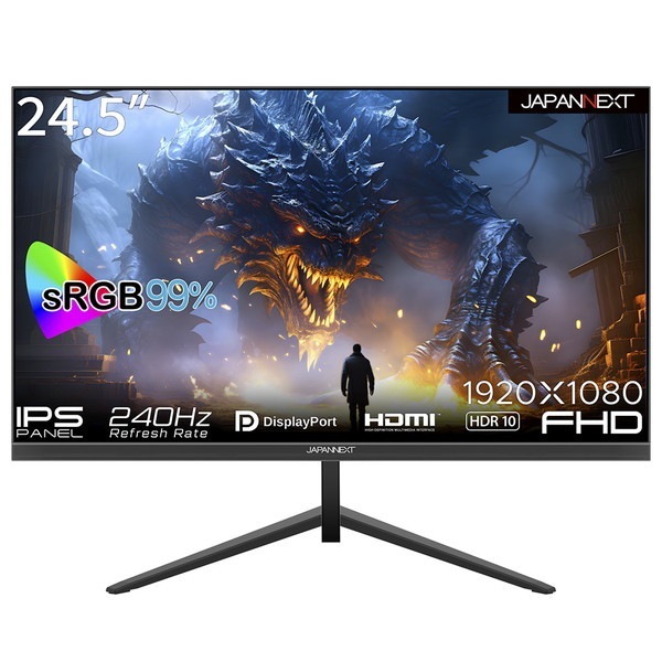 JAPANNEXT JN-IPS245G240FHDR [24.5型ワイド ゲーミングモニター]