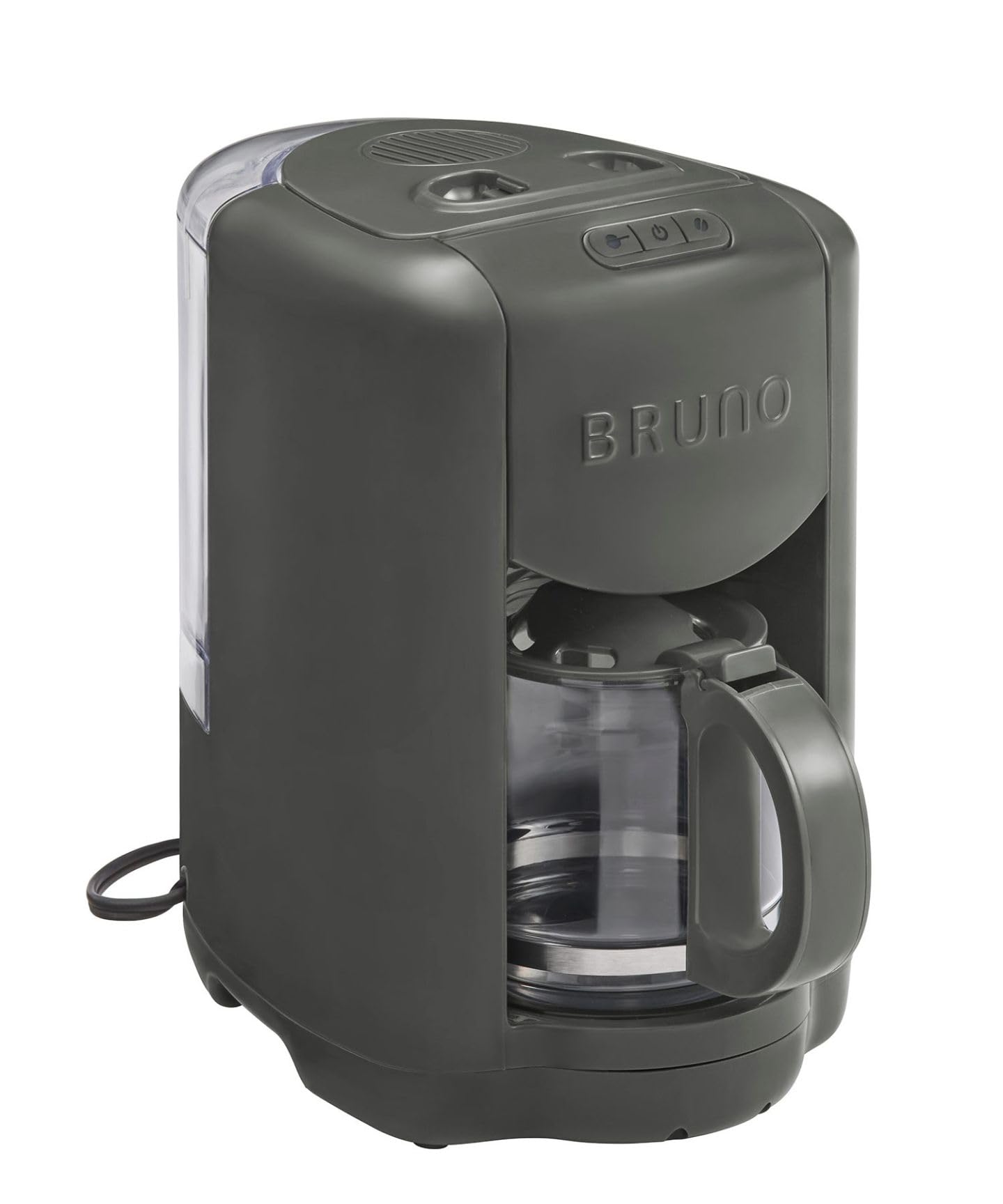 BRUNO ブルーノ コンパクトミル付きコーヒーメーカー 全自動 一人用 二人用 2杯 チャコール BOE151-CH