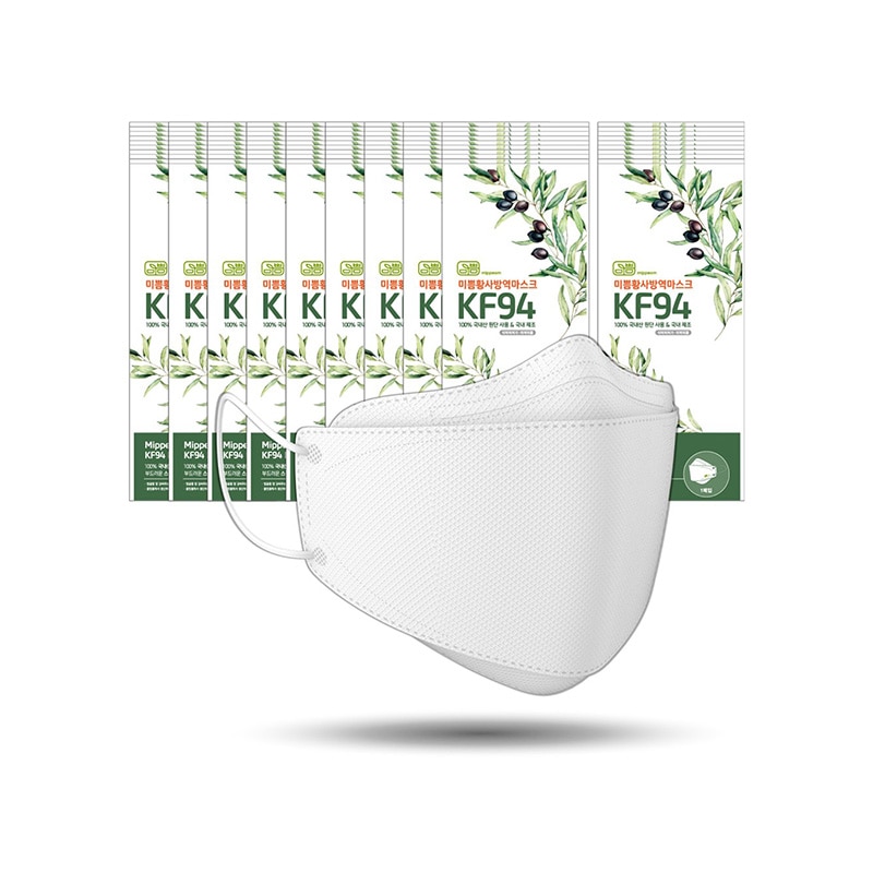 ミップム 黄砂防疫マスク 大型 KF94 白 x 100枚