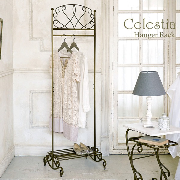【優美な装飾】ハンガーラック Celestia アンティークゴールド