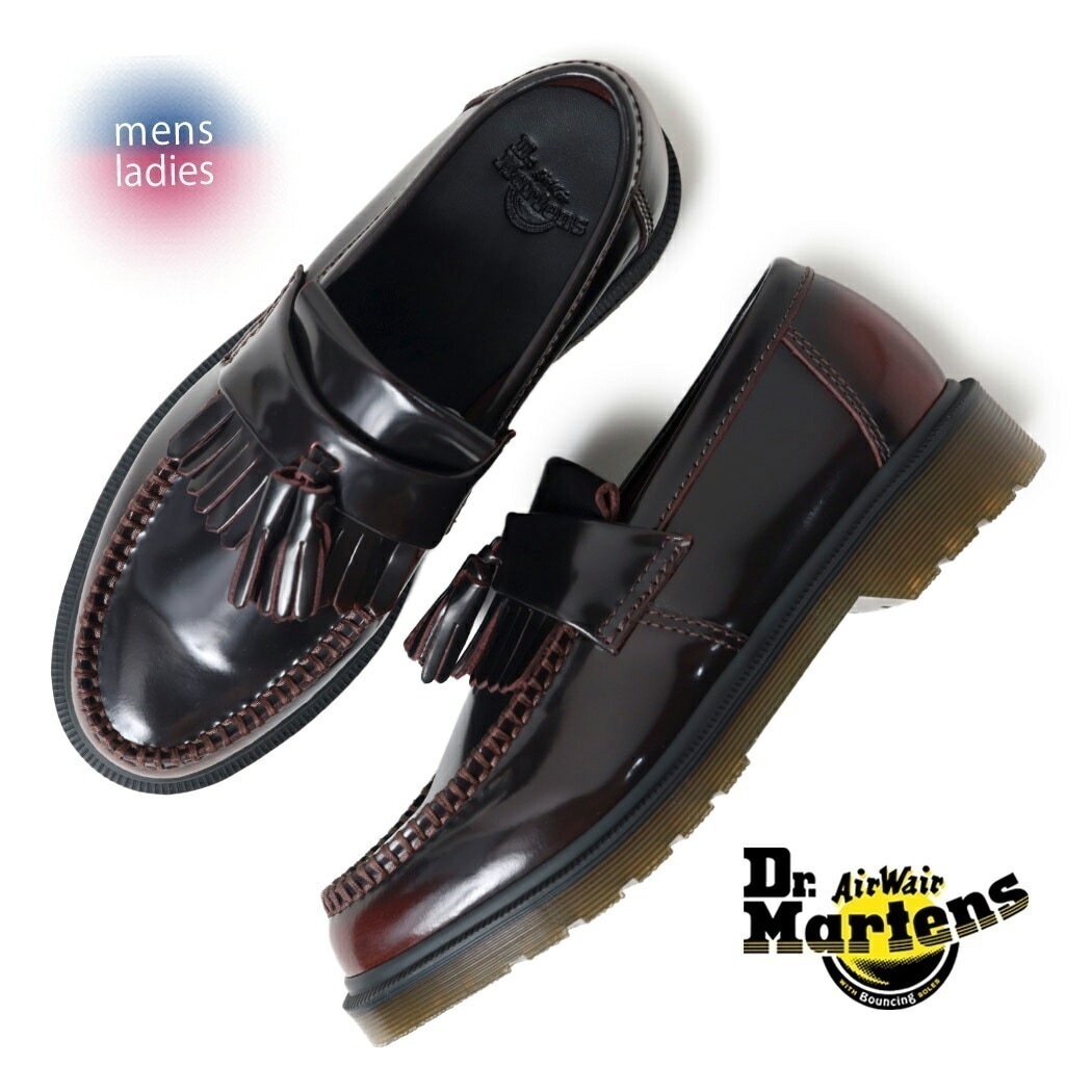 Dr.Martens ドクターマーチン アドリアン ローファー レザー シューズ ADRIAN LOAFER CHERRY RED ( 厚底 赤 ワイン レザーシューズ レディース ウィメンズ 145