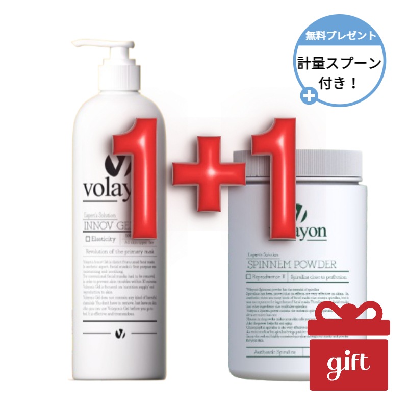 【1+1 サロン級Wケア】イノブジェル500mL美容液＆スピネムパウダー500g モデリングパックセット敏感肌・毛穴・赤み集中ケアInnov Gel & Spinnem Powder 韓国直送