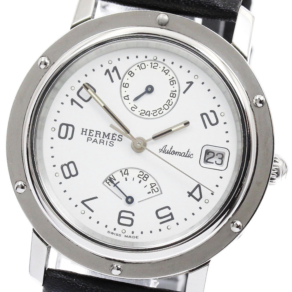 エルメス HERMES CL5.710 クリッパー GMT デイト 自動巻き メンズ 良品 _894779【中古】