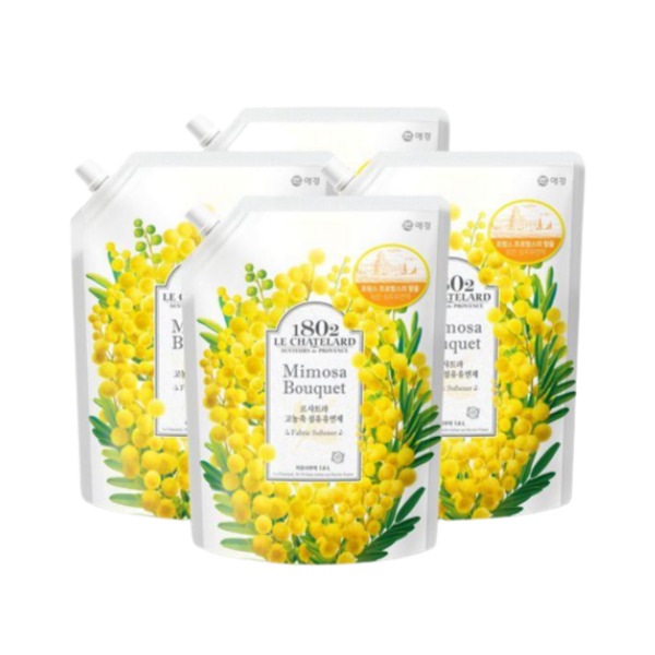 [詰め替え] ルシャトラ 高濃縮 柔軟剤 ミモザ 1.6Lx4個 韓国柔軟剤 柔らかい仕上がり