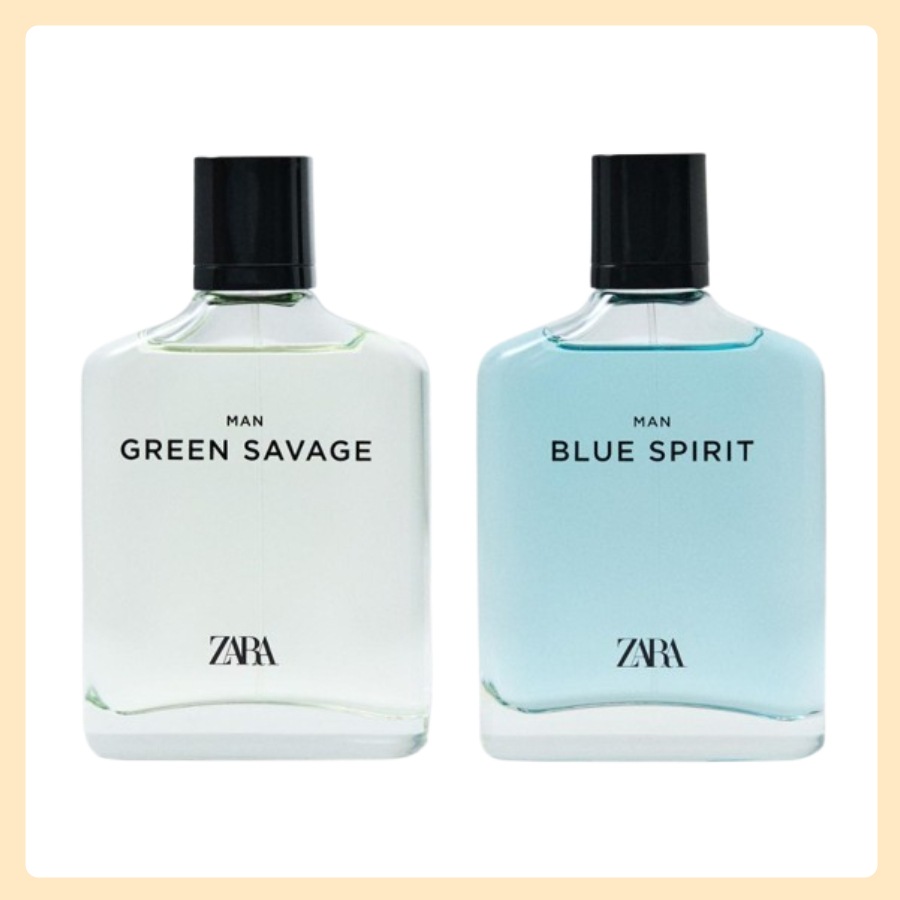 ZARA MANS 香水 GREEN SAVAGE + BLUE SPIRIT 2X100ML オードトワレ[EDT]