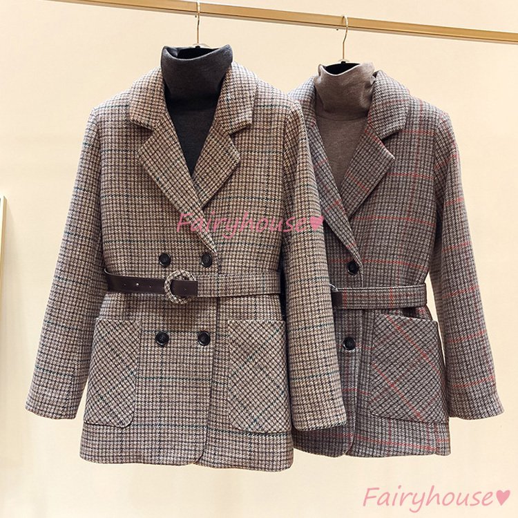 チェスターコート レディース 秋冬 40代 チェック柄 チェスターコート ミディアム丈 ラシャコート