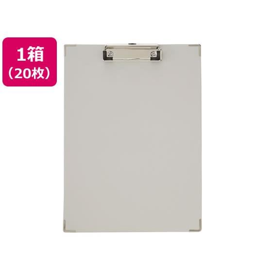 クリップボードBF A4タテ 短辺とじ グレー 20枚 キングジム 308BF-GY