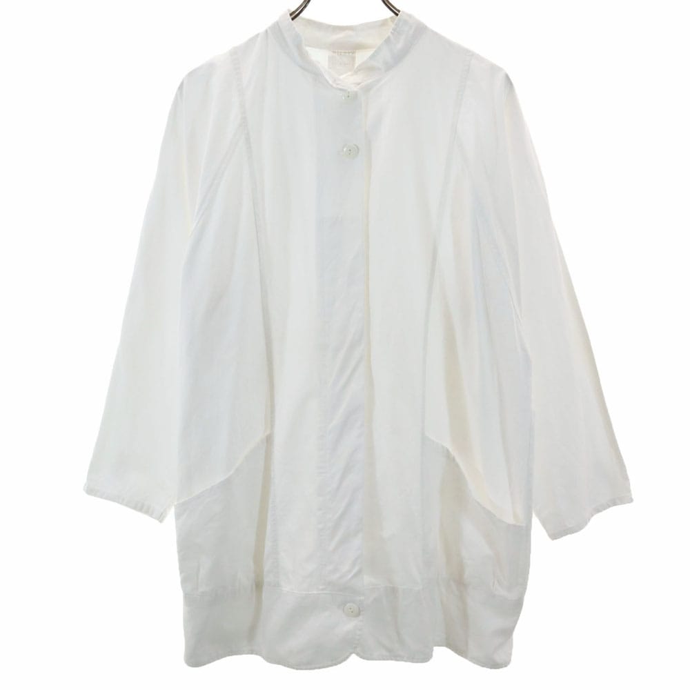 MILOTY オールド ユーロワーク 長袖 コットンシャツ 40 ホワイト レディース