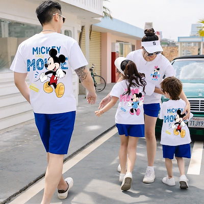 Qoo10] ディズニー 80-160 S-3XLミッキーミニーテ