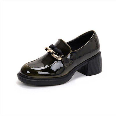 ツートンエナメルプラットフォーム女性ローファー6CM(516522251) 18,584円