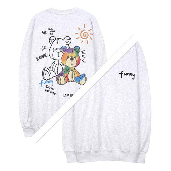 スウェットシャツ SBN138 3COLOR 男女共用 季節の変わり目 長袖Tシャツ ルーズフィット スウェットシャツ
