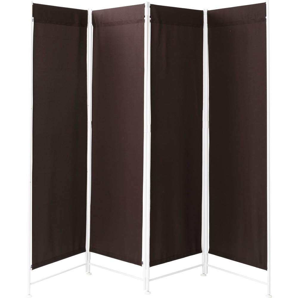 パーテーション 間仕切り クロスパーテーション 180cm 4連 CPA-180-4 ブラウン おしゃれ 仕切り 目隠し ついたて 衝立 布 4枚