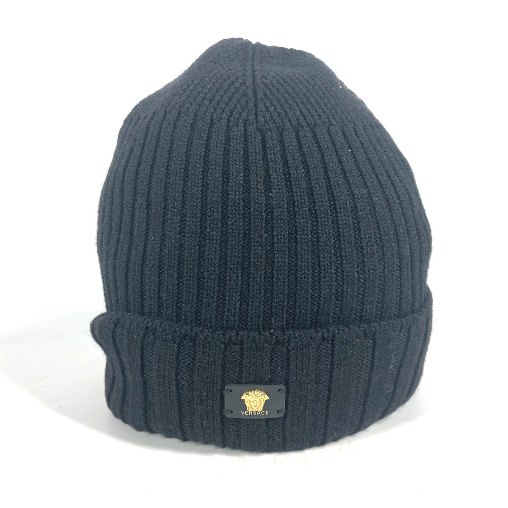 ニット帽 メデューサ ビーニー 帽子 ニット帽 ニットキャップ コットン ブラック