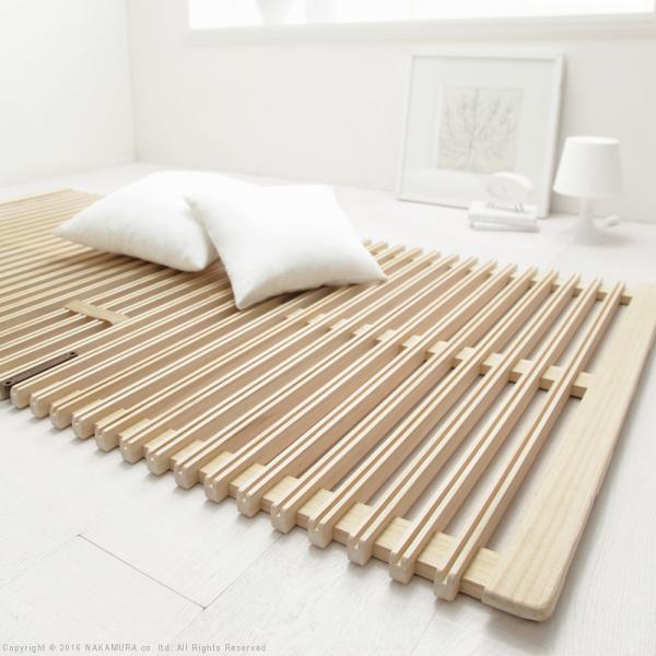 すのこベッド スノコ すのこ 折りたたみ 折り畳み 二つ折り シングル S 通気性 軽い 軽量 天然木製 桐 省スペース コンパクト 収納 GOOD DESIGN 敷布団別売り