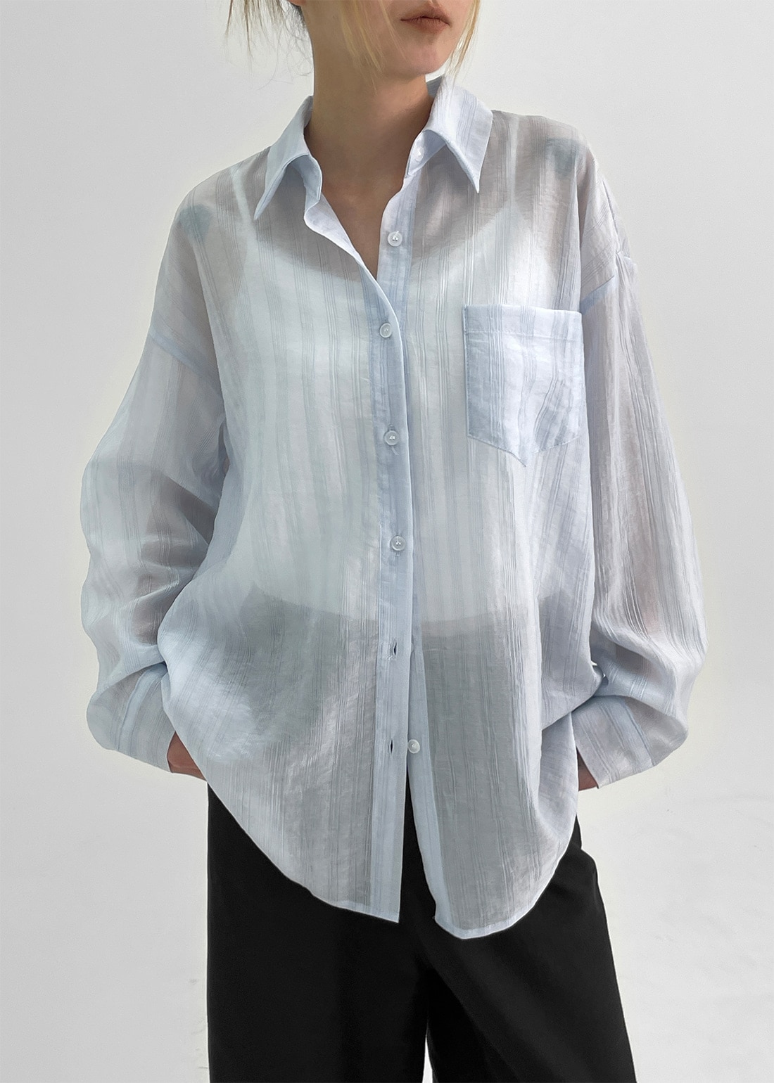 ディータテンセルサマーストライプシャツ