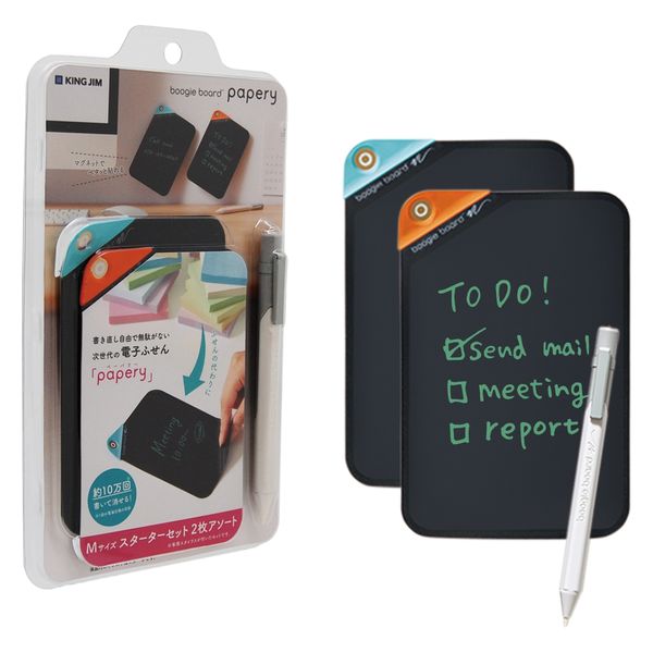 電子メモパッド ブギーボード BB-18 ペーパリー Mサイズ スターターセット 7インチ BB-18M-S2A