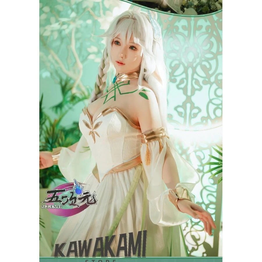 江南猫次　原神　コスプレ　マハ一ルッカデヴァ一タ　草神　 衣装　 いしょう ウィッグ　能1390