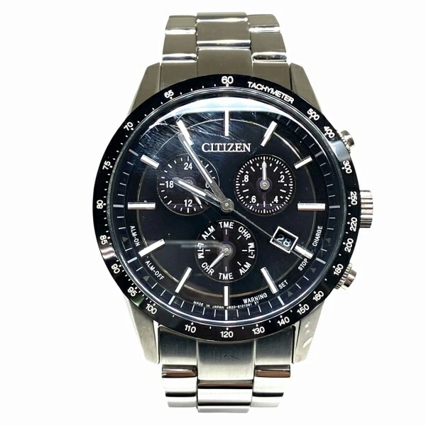 シチズン E820-S083460 電波ソーラー 時計 腕時計 メンズ 【中古】