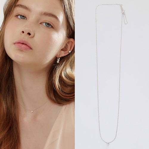 [シルバー925] ブリリオン ワングリッターネックレス 韓国人気商品 人気ファッション 韓国人気商品 人気ファッション 大学生ファッション セレブが愛するカスタムジュエリー