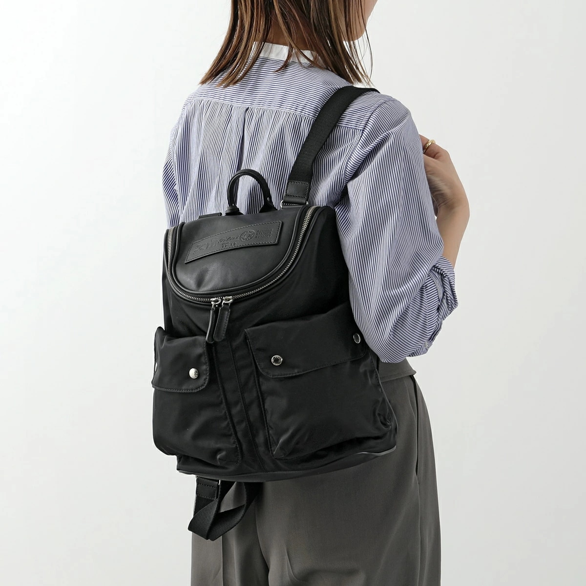 Felisi フェリージ バックパック 17/59/DS+NK レディース リュック バッグ ナイロン×レザー 鞄 0040/NERO-BLACK