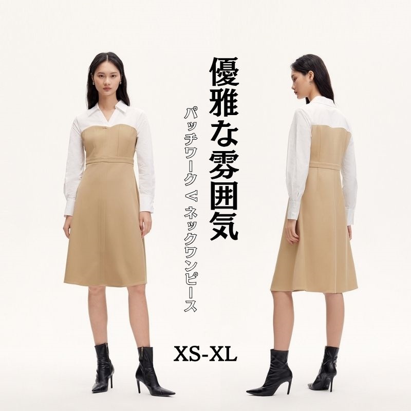 ワンピース ドレスドレス レディース 高級感 ノースリーブ ワンピース ミディアム丈 夏 半袖ワンピース ポロシャツワンピ 可愛い フレア裾 ひざ丈ワンピース