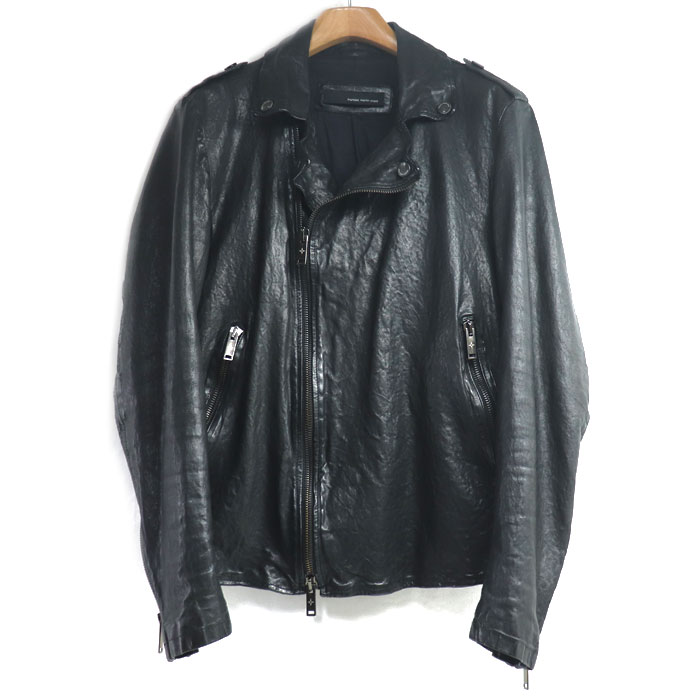 francois martin cross フランソワ マルティン クロス ライダースジャケット ブラック 48 メンズ 中古