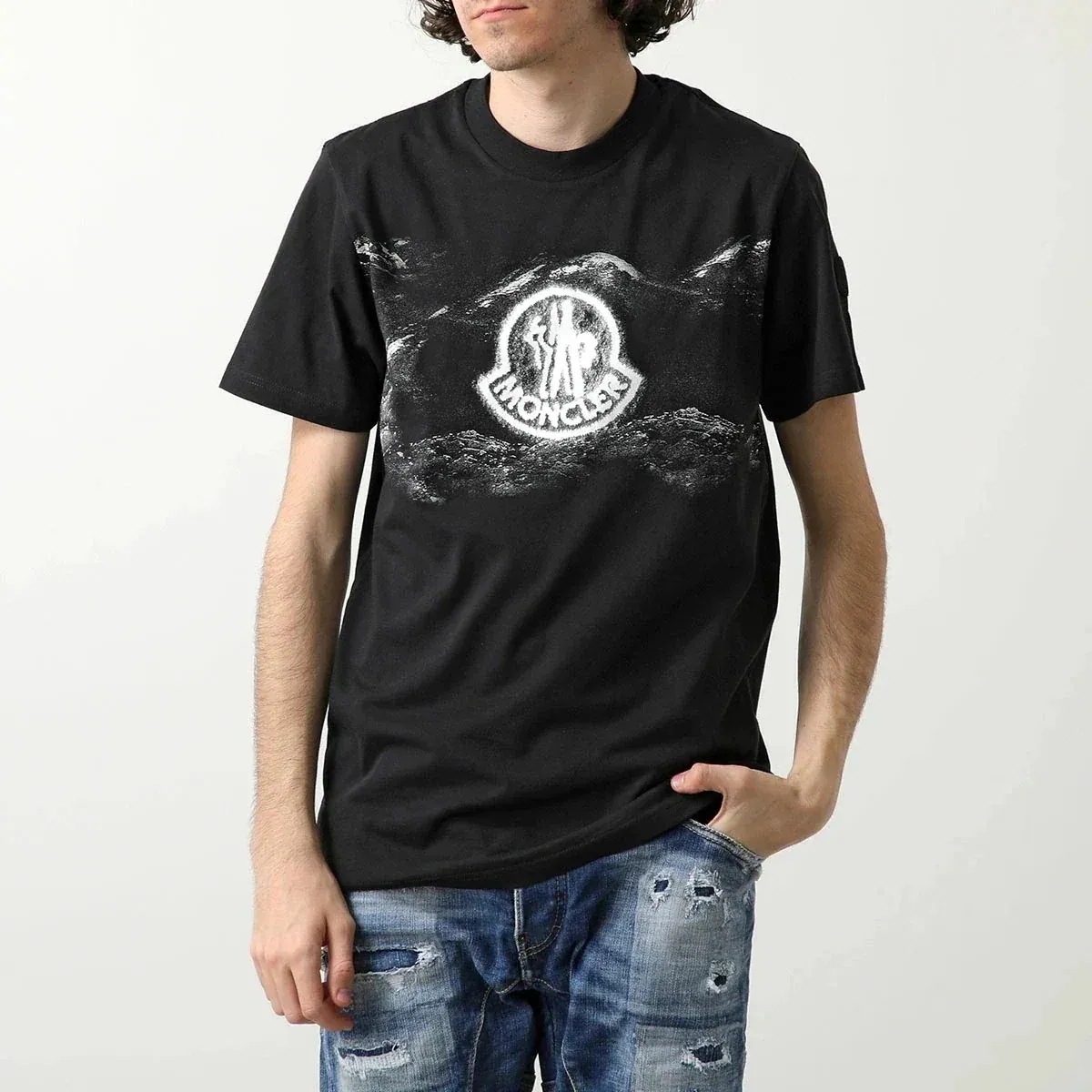 MONCLER モンクレール 半袖 Tシャツ 8C00050 89AKK メンズ クルーネック ロゴプリント コットン 998 38,189円