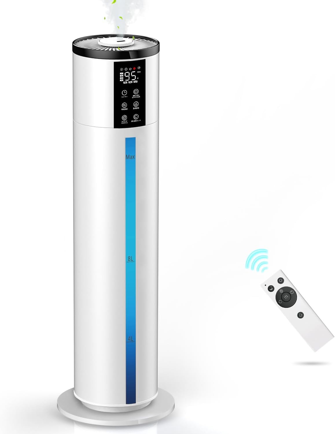 【乾燥対策・13L大容量・知能恒湿】加湿器 大容量 タワー式 業務用 家庭用 2025モデル 超音波式 加湿 器 大型 水漏れしない 水循環 加湿力350mL/h 定湿機能 4段階噴霧 静音稼働 省エ