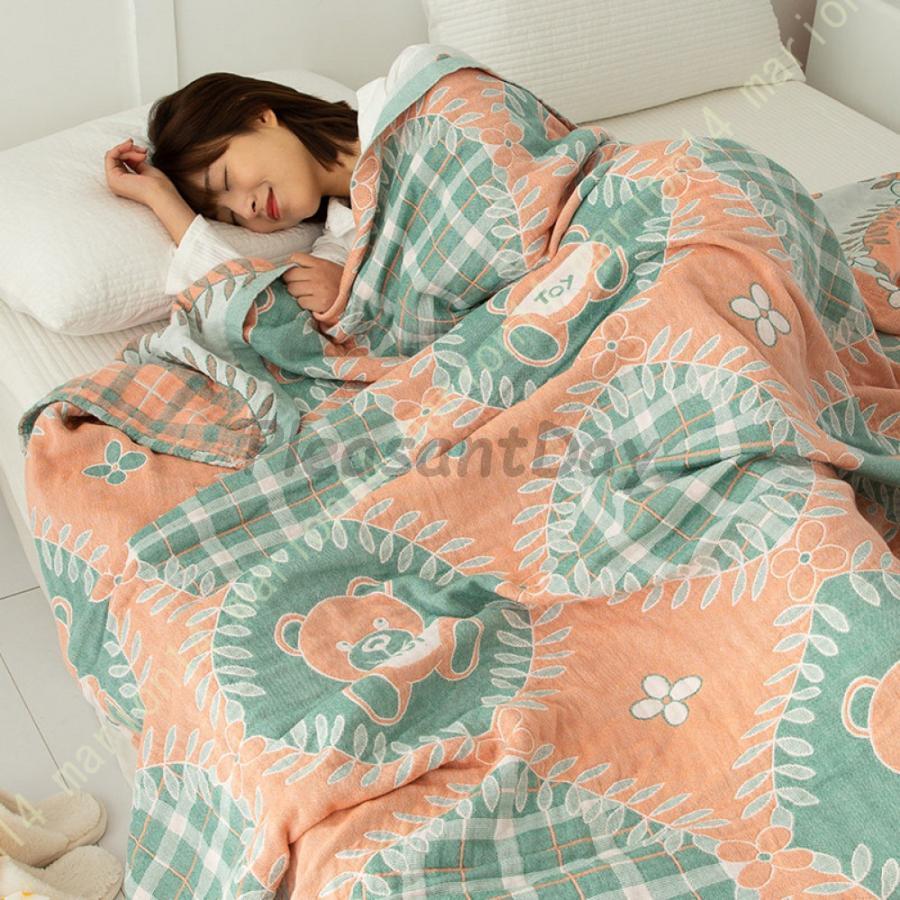キルトケット 綿 バスタオル ガーゼ 膝掛け お昼寝 ふわふわ 吸湿性 かわいい ケット ガーゼケット お昼寝サイズ 通気性 丸洗いK オールシーズン 大人
