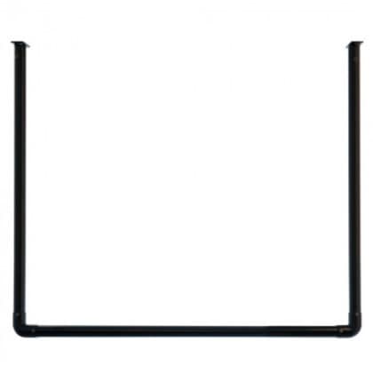 DRY・WAVE(ドライ・ウェーブ) 室内・屋外物干し 天井付U型ハンギングパイプ (K/ブラック) HGA90-900(K)