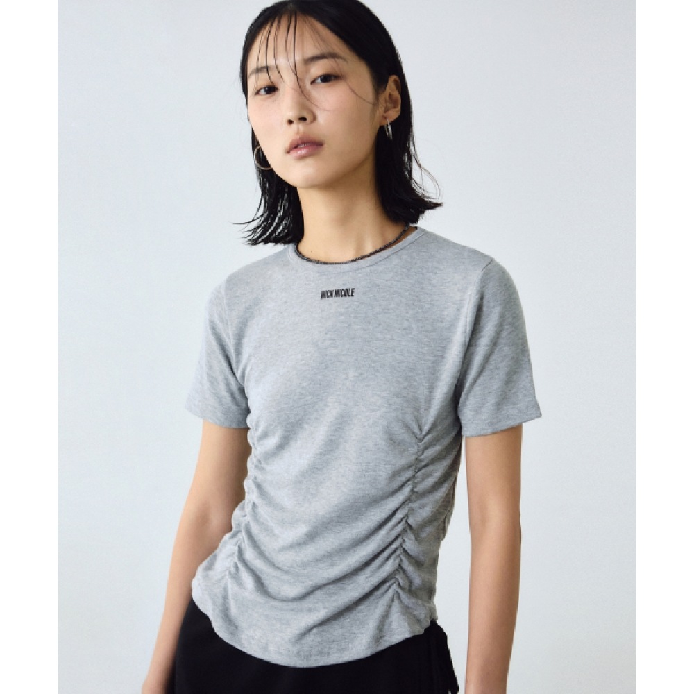 ニック&ニコールニコールシャーリングハーフトップ_グレー