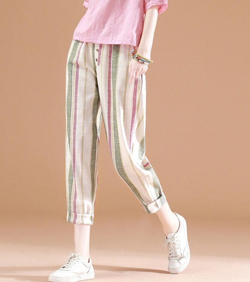 ボトムス デート モテアイテム クロップドパンツ アンクル丈 ウエストゴム コットン 可愛い きれいめ 上品 おしゃれ かっこいい 可愛い ラブリー キュート ガーリー クール モード系