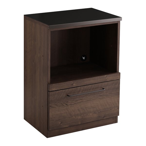 日本製 特殊鋼板を使ったキッチンカウンター オープン収納 約60cm ウォールナット