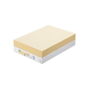 （まとめ）TANOSEE αエコカラーペーパーII B4 クリーム 1冊（500枚） [x10]