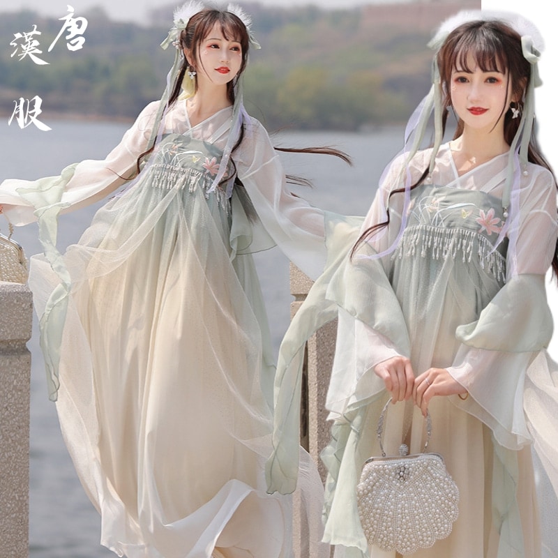 コスプレ衣装 チャイナ服 ワンピース 女性 コスプレ衣装 大人 ロリータコスプレ ロリ 仮装 ロングドレス ロリータ 余興 レディース 中国風 刺繍 花柄 長袖ワンピース中華風 チャイナ 漢服 中華