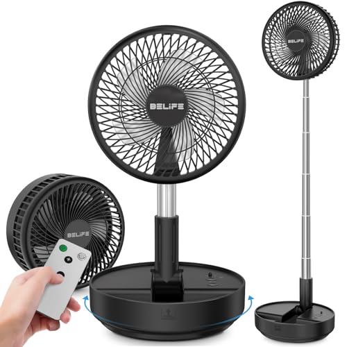 【2025節電暑さ対策 自動首振り】 X8 折りたたみ 充電式扇風機 コードレス 静音DCモーター 卓上 小型 サーキュレーター リモコン付き 4段階風量調節 伸縮式 高さ自由調節 コンパクト収納 7