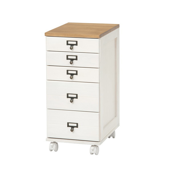 MCH-6170NW チェスト ホワイト/ナチュラル メーカー直送