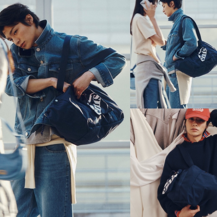 【EMIS】 PACKABLE NYLON TOTE BAG : 4COLORS