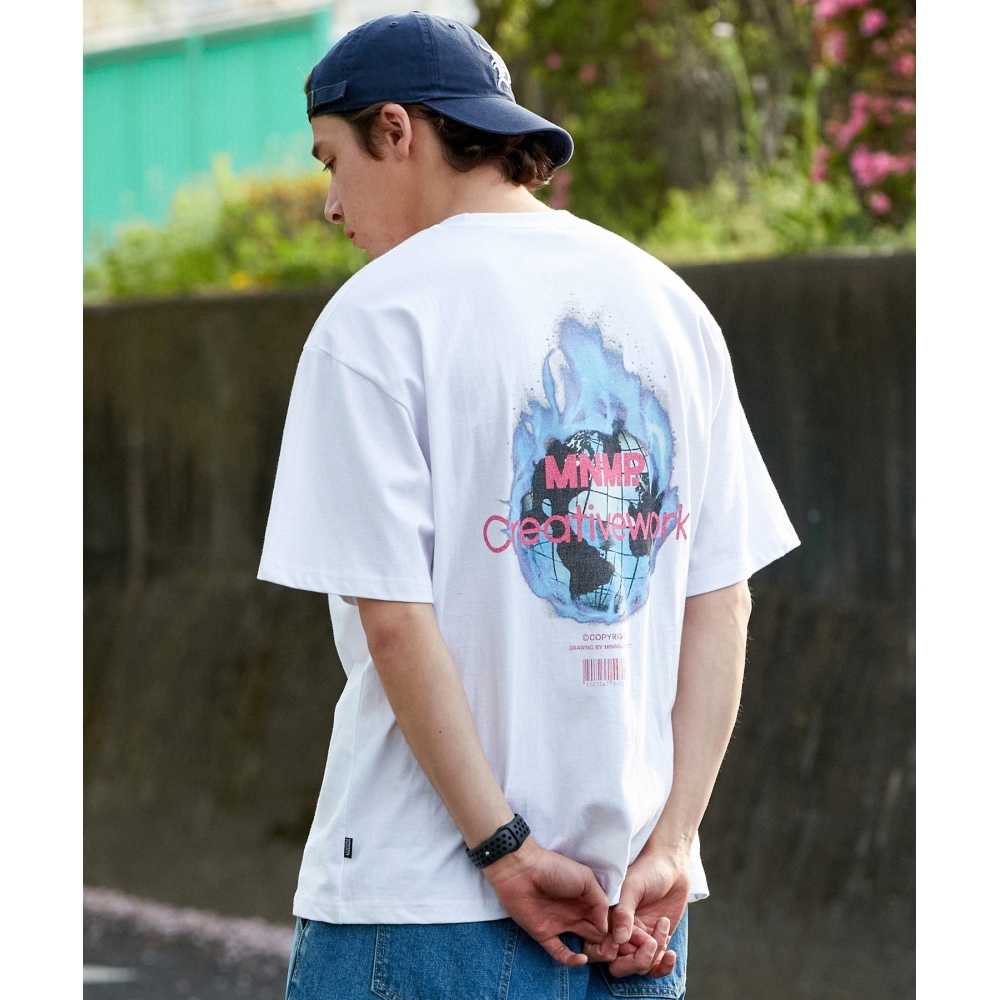 MINIMALPROJECTクリエイティブワークオーバーフィット半袖Tシャツ MST149 [WHITE]