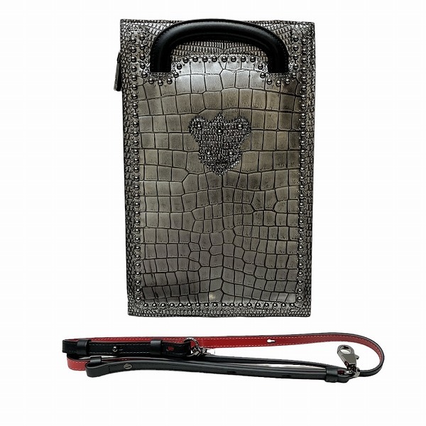 クリスチャンルブタン 2WAY スタッズ バッグ ハンドバッグ ショルダーバッグ 【中古】