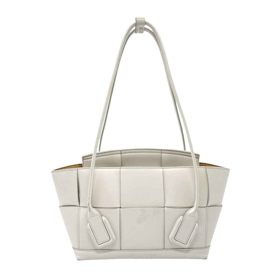 ボッテガヴェネタ BOTTEGAVENETA ショルダーバッグ ミニ アルコ レザー オフホワイト レディース z2358
