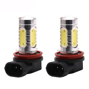 LEDフォグランプ バルブ H8 H11 H16 国産車 DC 12V 車用 COB＆CREチップ 16W 1750lm 6500K 2本セット