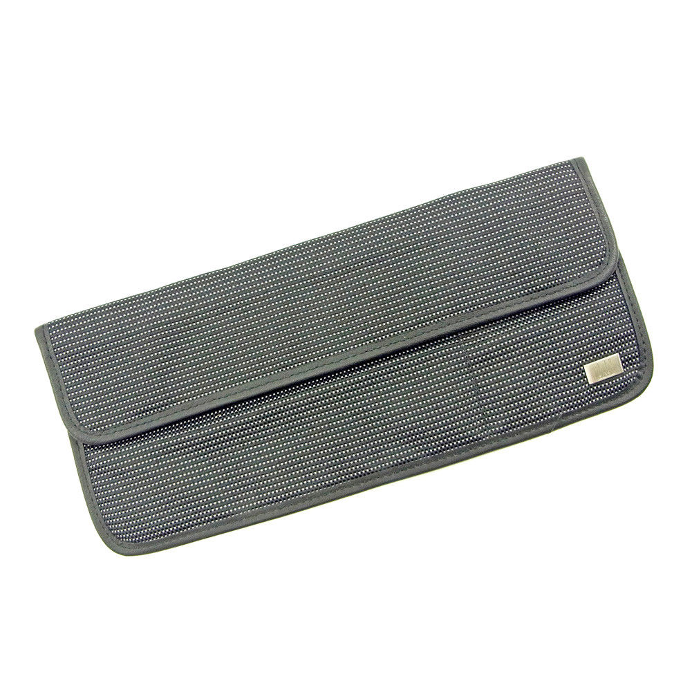 ポーチ 化粧ポーチ グレー ブラック 中古