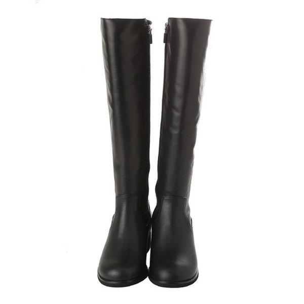 軽量クッション天然皮革バックスパン女性ロングブーツ 2XWL01XL_GN