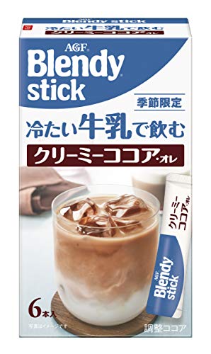 AGF ブレンディ スティック 冷たい牛乳で飲む 6本 クリーミーココアオレ 6箱 格安販売の 柔らかな質感の