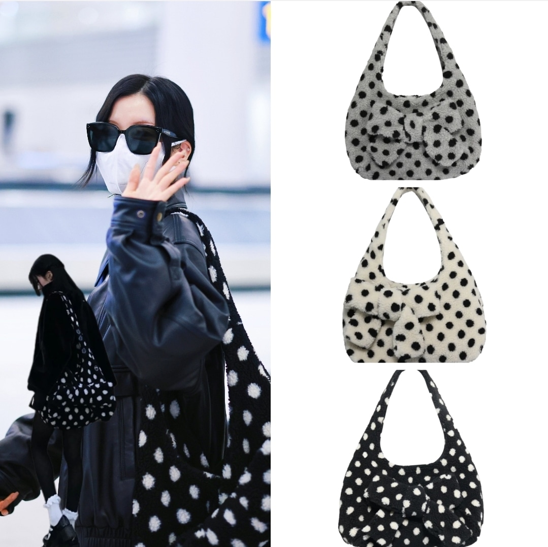 BABYMONSTER アサ 着用 Dot Fluffy Shoulder Bag 3色