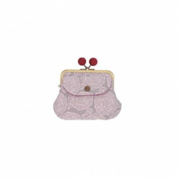 くろちく ふくれ織 親子がま口 撫子色 22209614