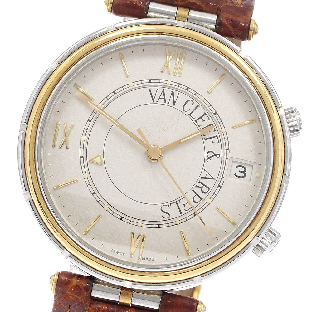 ヴァンクリーフ＆アーペル Van Cleef & Arpels 423.003 メメント スポーツ1 デイト 手巻き メンズ 保証書付き_933772【中古】