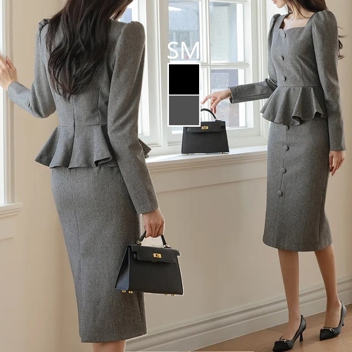 ワンピース 春 レディース ペプラム きれいめ 卒業 結婚式 秋冬 7,560円