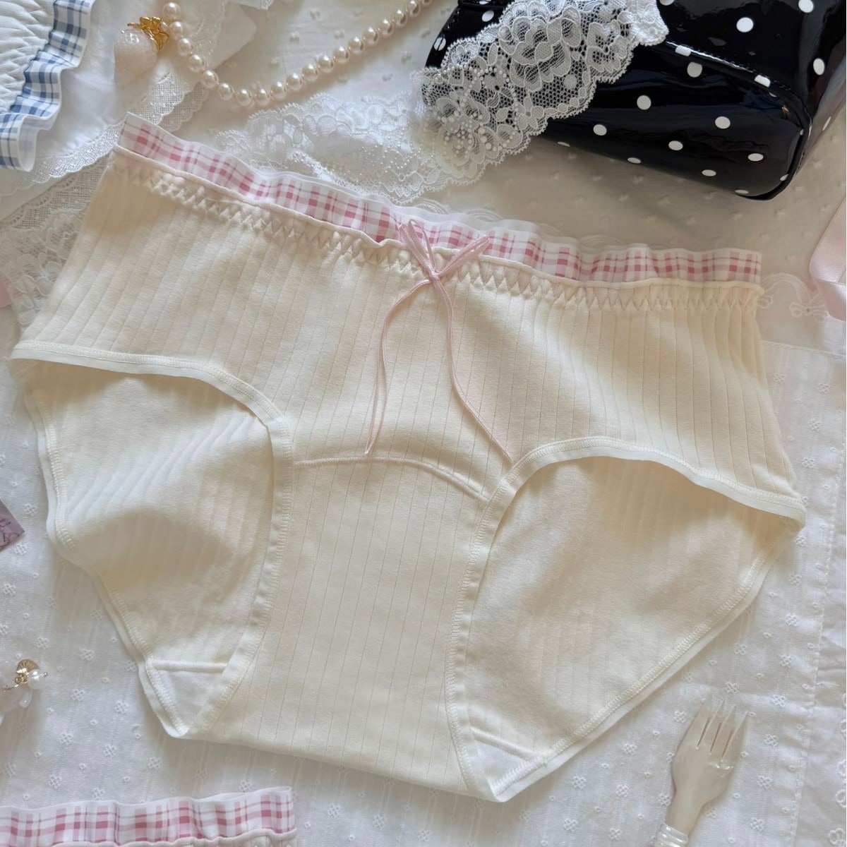 10個セット ぶつけ色チェックに股間パンツ女子純綿レディース三角パンツ夏薄手